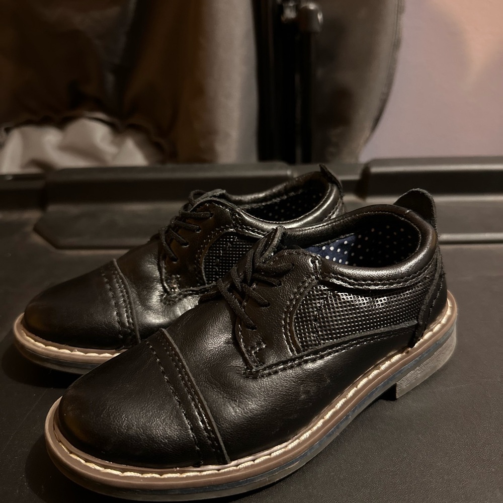 Kids Black Leather Dress Shoes Steve Madden